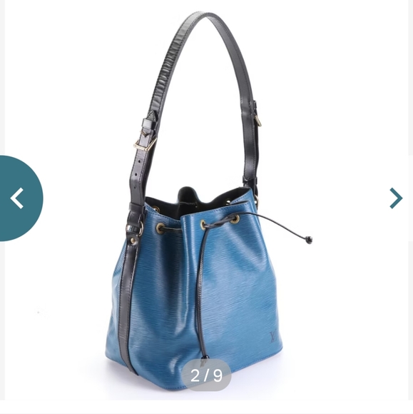 Louis Vuitton Noè Petit Bucket Bag in Toledo Blue and Black Epi Leather - Picture 2 of 8